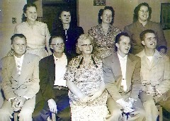 Sallie, Marie, Joy, Thelma, Ray, Ed, Della, George, Bruce Dorrough